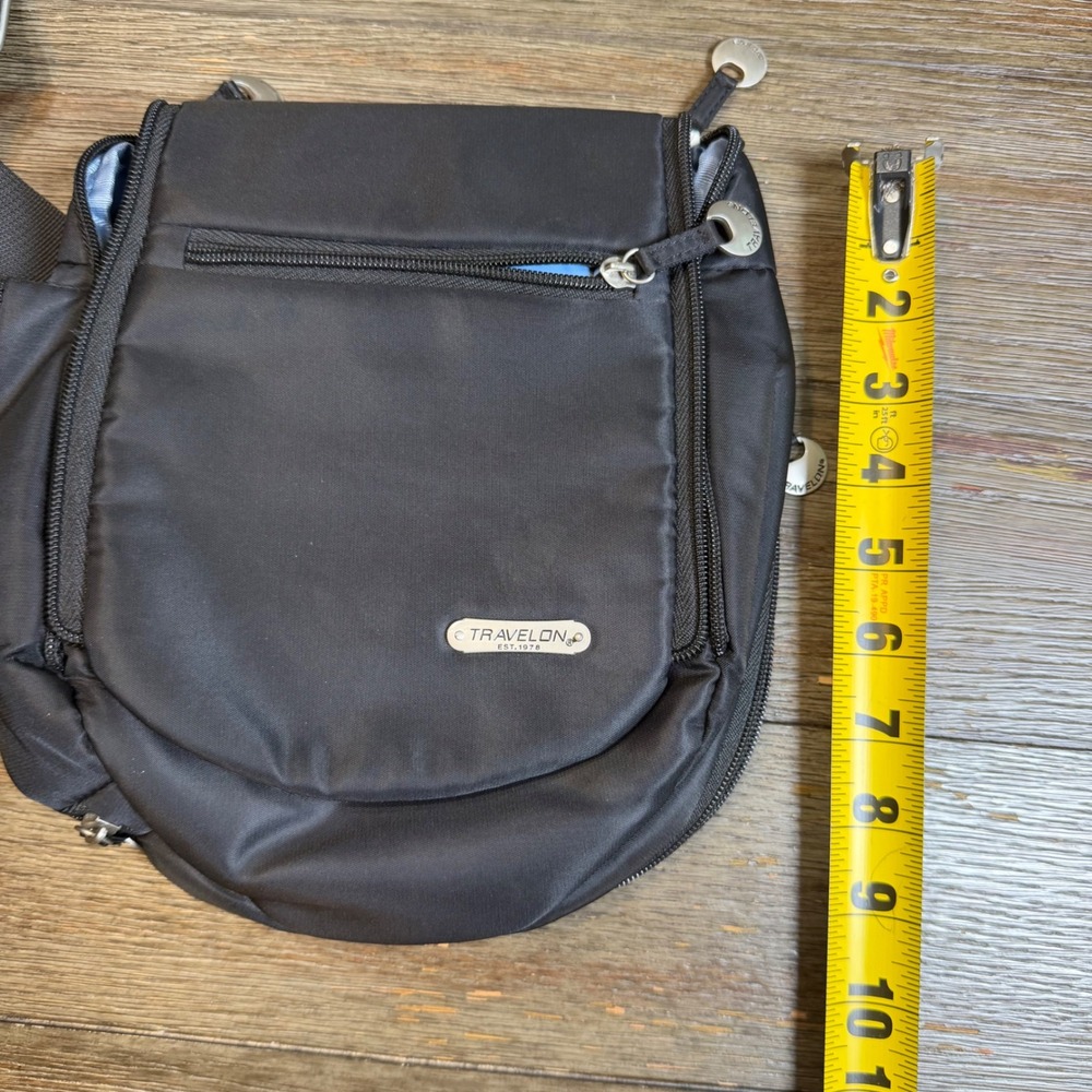 Travelon Anti-Theft Heritage Crossbody Unisex Bag Black RFID Blocking Travel Bag - Picture 8 of 10
